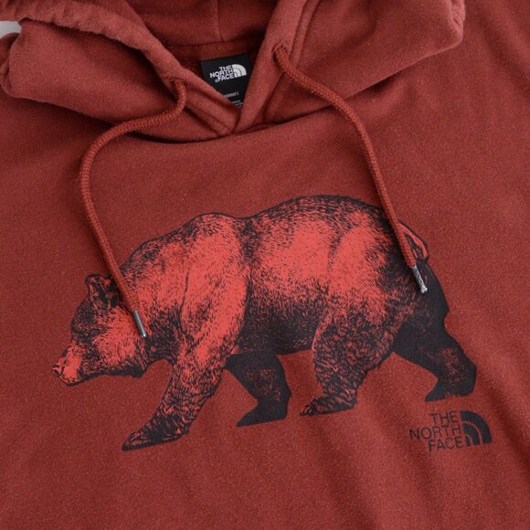 The North Face Copper Orange Bear Outdoor Hooded Pullover Sweatshirt Size Large - Picture 9 of 9